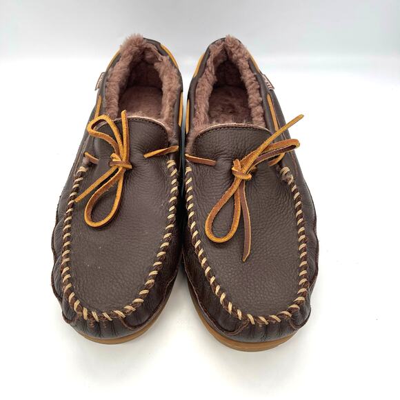 L.L. Bean Men\'s Wicked Good Brown Moosehide Moccasins Size 14 main image 5